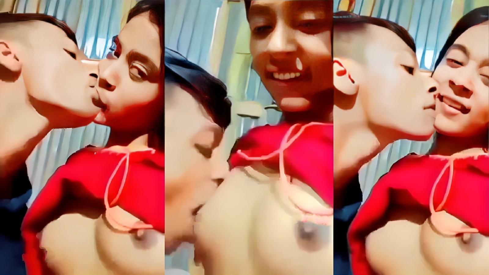 Horny Teen GF BF Boob Sucking Sex